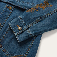 Load image into Gallery viewer, Stetson Women's Blue Embroidered Stretch Denim Shirt Dress 9160