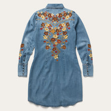 Load image into Gallery viewer, Stetson Women's Blue Embroidered Western Shirt Dress 7084