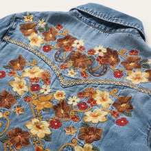Load image into Gallery viewer, Stetson Women's Blue Embroidered Western Shirt Dress 7084