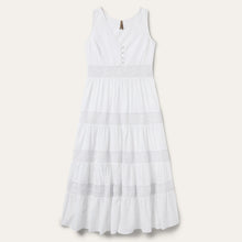 Load image into Gallery viewer, Stetson Women's White Cotton Lawn Sleeveless Dress 0551