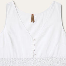 Load image into Gallery viewer, Stetson Women's White Cotton Lawn Sleeveless Dress 0551