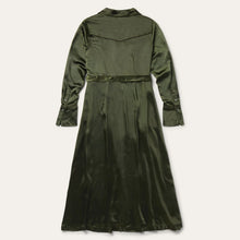 Load image into Gallery viewer, Stetson Women's Green Satin Western Dress 7062