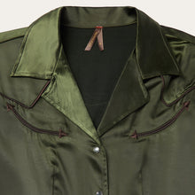 Load image into Gallery viewer, Stetson Women's Green Satin Western Dress 7062