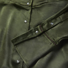 Load image into Gallery viewer, Stetson Women's Green Satin Western Dress 7062