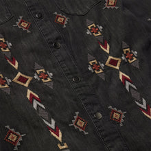 Load image into Gallery viewer, Stetson Women's Black Embroidered Black Denim Shirt Dress 7056