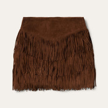 Load image into Gallery viewer, Stetson Women's Brown Lamb Suede Fringe Mini Skirt 0008