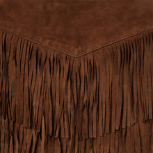 Load image into Gallery viewer, Stetson Women's Brown Lamb Suede Fringe Mini Skirt 0008