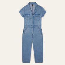 Load image into Gallery viewer, Stetson Women's Blue Notch Collar Jumpsuit 0404
