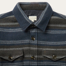 Load image into Gallery viewer, Stetson Men's Blue Wool Blend Stripe Shirt Jacket 6070