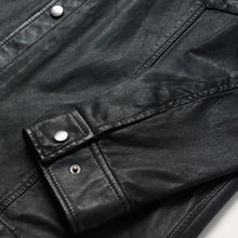 Load image into Gallery viewer, Stetson Men's Black Leather Western Shirt Jacket 6622