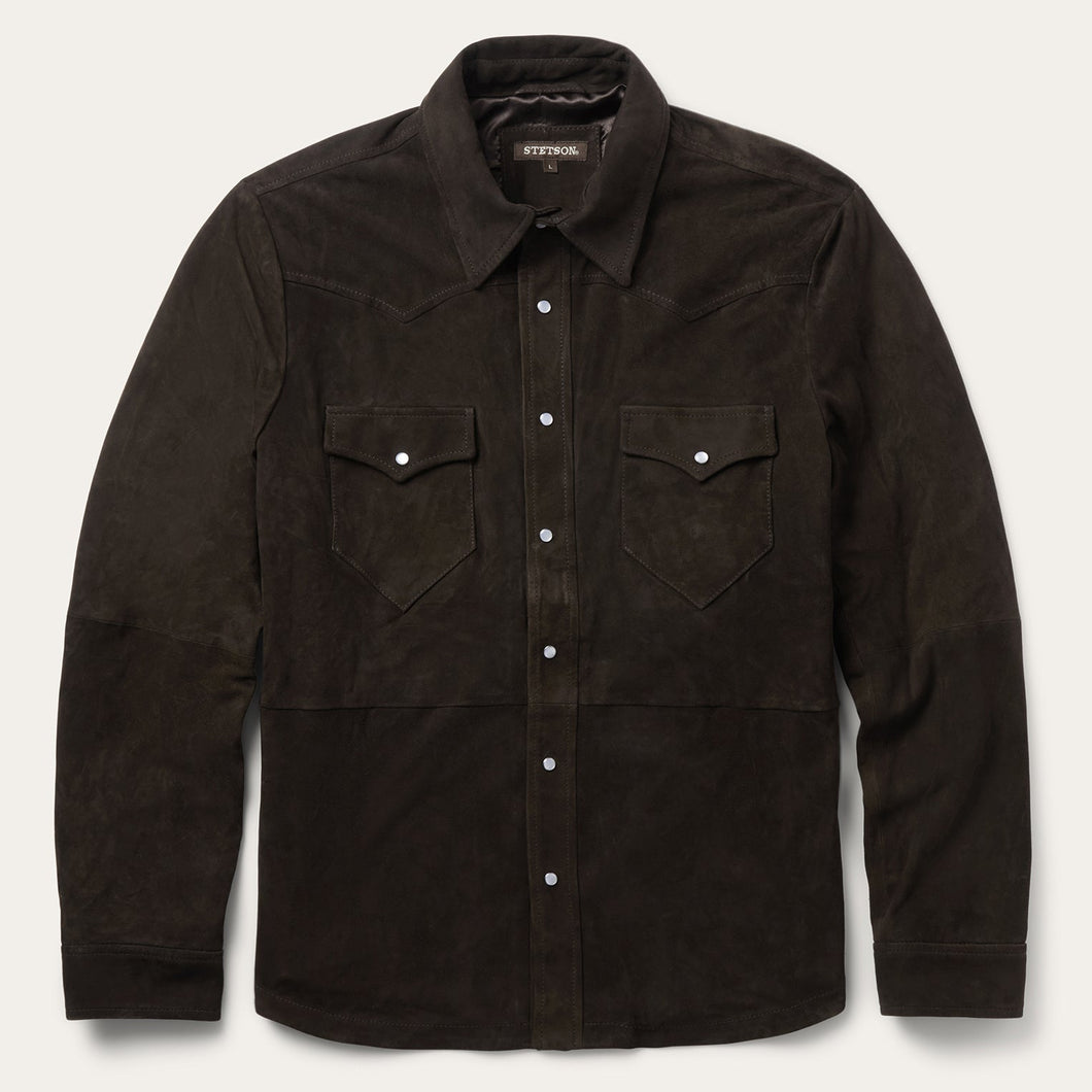 Stetson Men's Brown Suede Shirt Jacket 6648
