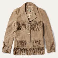 Load image into Gallery viewer, Stetson Women's Light Tan Fringe Suede Jacket 0074