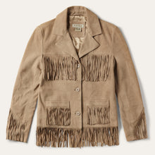 Load image into Gallery viewer, Stetson Womens Light Tan Fringe Suede Jacket 11-098-0539-0074-TA