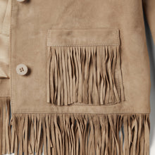 Load image into Gallery viewer, Stetson Women's Light Tan Fringe Suede Jacket 0074