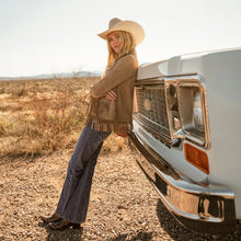 Load image into Gallery viewer, Stetson Women's Light Tan Fringe Suede Jacket 0074