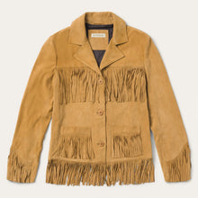 Load image into Gallery viewer, Stetson Women's Tan Fringe Suede Jacket 0071
