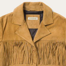 Load image into Gallery viewer, Stetson Womens Fringe Tan Suede Jacket 11-098-0539-0071-TA