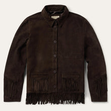 Load image into Gallery viewer, Stetson Women's Brown Two Pocket Fringe Suede Jacket 7103