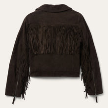 Load image into Gallery viewer, Stetson Women's Brown Suede Fringe Motorcycle Jacket 7107