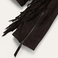 Load image into Gallery viewer, Stetson Women's Brown Suede Fringe Motorcycle Jacket 7107
