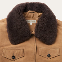 Load image into Gallery viewer, Stetson Women's Brown Suede Shearling Cropped Jacket 7110