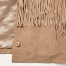 Load image into Gallery viewer, Stetson women's Bone Suede Fringe Jacket 9161