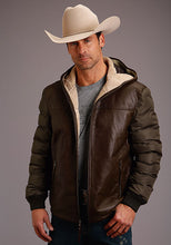 Load image into Gallery viewer, Stetson Men's Brown Stetson Hooded Suede Jacket 6624