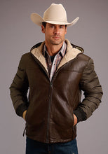 Load image into Gallery viewer, Stetson Men's Brown Stetson Hooded Suede Jacket 6624