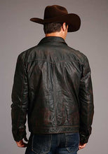 Load image into Gallery viewer, Stetson Men's Brown Snap Front Leather Jacket 6630