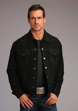Load image into Gallery viewer, Stetson Men's Black Leather Jean Jacket 6632