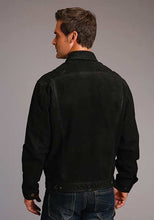 Load image into Gallery viewer, Stetson Men's Black Leather Jean Jacket 6632