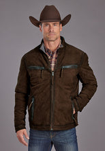 Load image into Gallery viewer, Stetson Men's Brown Suede Moto Jacket 6643