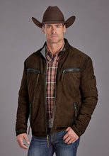 Load image into Gallery viewer, Stetson Men's Brown Suede Moto Jacket 6643