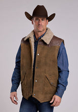 Load image into Gallery viewer, Stetson Men's Brown Distressed Suede Vest 6030