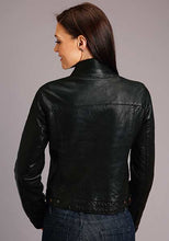 Load image into Gallery viewer, Stetson Womens Black Leather Smooth Pocket Jacket 11-098-0539-7072-TA