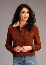 Load image into Gallery viewer, Stetson Womens Brown Classic Leather Bomber Jacket 7088