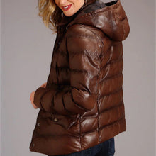 Load image into Gallery viewer, Stetson Womens Brown Leather Quilted Jacket 7092