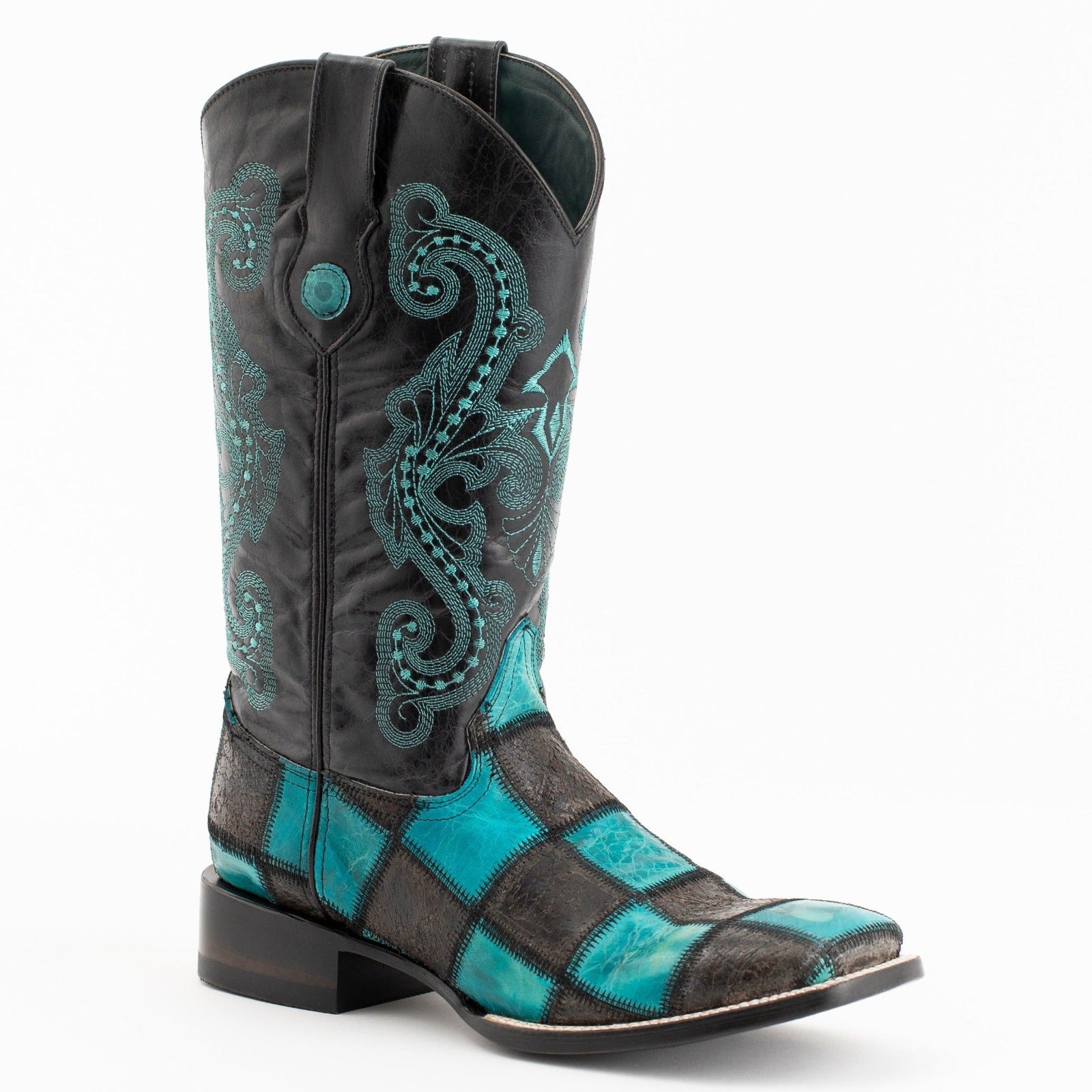 Ferrini square clearance toe boots