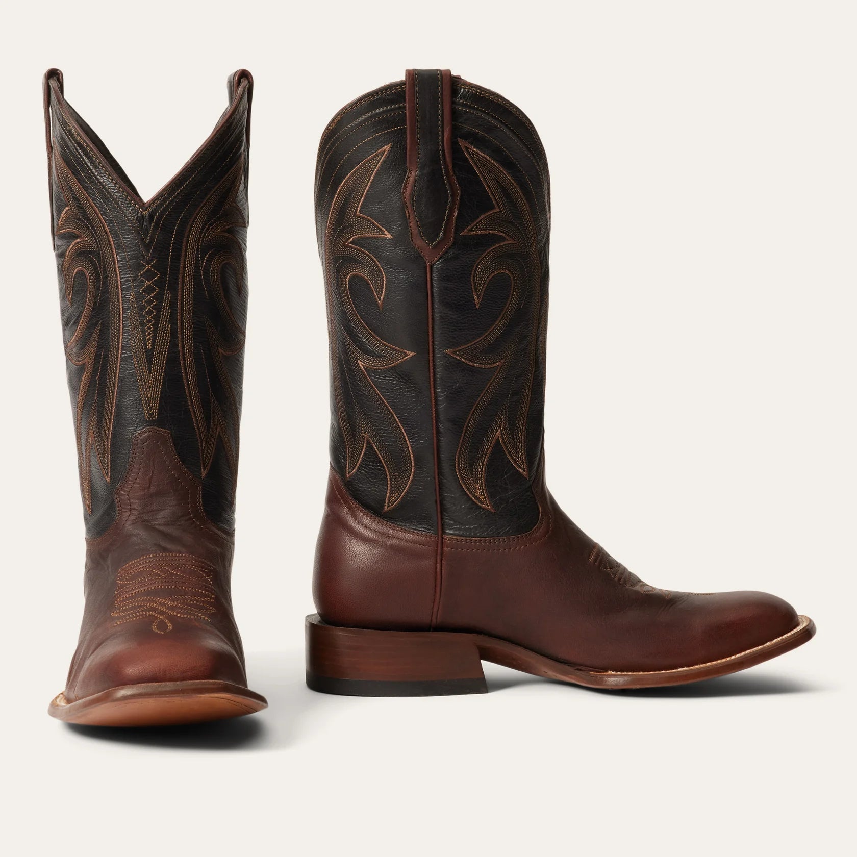 Stetson Brown Men's Cody Calf Square Toe Boots 0101