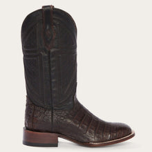 Load image into Gallery viewer, Stetson Men&#39;s Kaycee Brown Caiman Belly Square Toe Cowboy Boots 12-020-1852-0201 TA