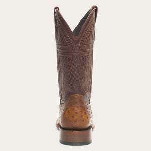 Stetson Men's Jackson Brown Ostrich Square Toe Boots 12-020-1852-0212 BR