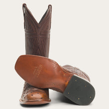 Load image into Gallery viewer, Stetson Men&#39;s Jackson Brown Ostrich Square Toe Boots 12-020-1852-0212 BR