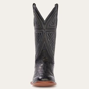 Stetson Men's Falls Alligator Cowboy Black Square Toe Boots 0416