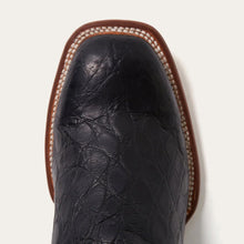 Load image into Gallery viewer, Stetson Men&#39;s Falls Alligator Cowboy Black Square Toe Boots 0416