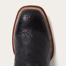 Load image into Gallery viewer, Stetson Men&#39;s Black Falls Alligator Square Toe Cowboy Boots 12-020-1852-0416 BL