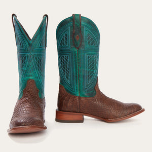 Stetson Brown Men's Big Horn Alligator Square Toe 0417