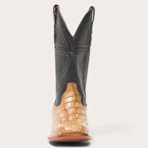 Stetson Men's Tan Flaxville Honey Alligator Square Toe Boots 12-020-1852-0418 TA