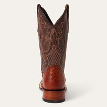 Load image into Gallery viewer, Stetson Men&#39;s Ozzy Ostrich Brown Square Toe Boots 0502