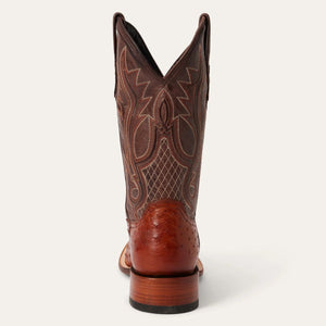 Stetson Men's Ozzy Ostrich Brown Square Toe Boots 0502