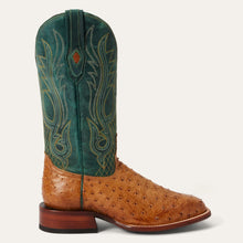 Load image into Gallery viewer, Stetson Men&#39;s Ozzy Ostrich Tan Square Toe Boots 0504